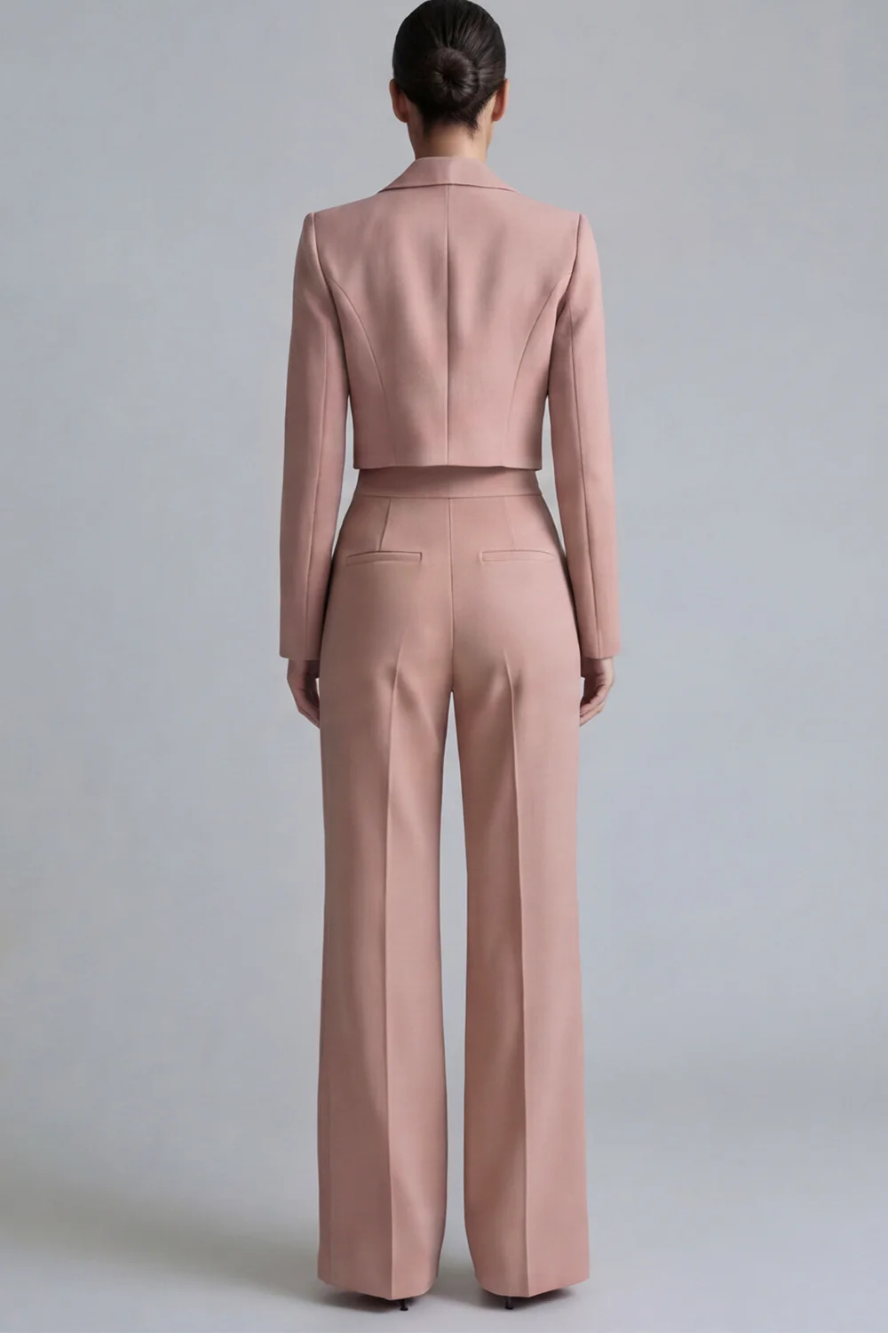 Dark Green Peak Lapel One Button 2-piece Women's Work Suits - Image 12