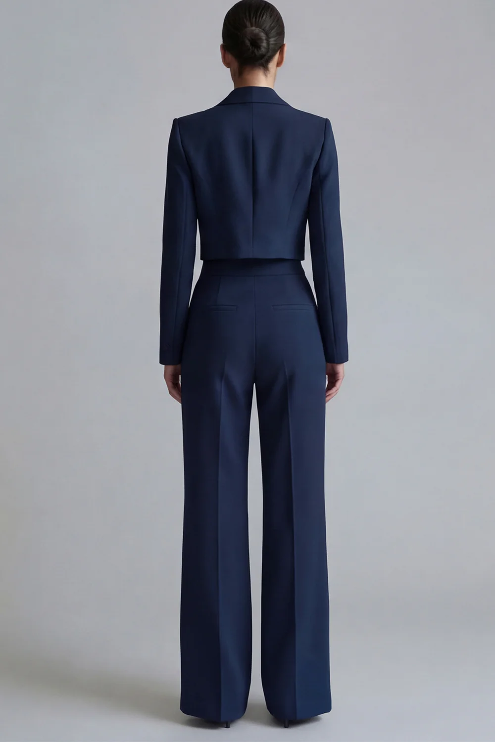 Dark Green Peak Lapel One Button 2-piece Women's Work Suits - Image 6