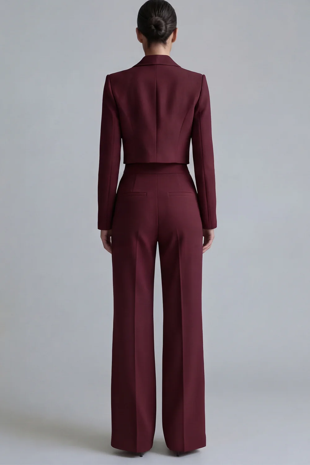 Dark Green Peak Lapel One Button 2-piece Women's Work Suits - Image 8
