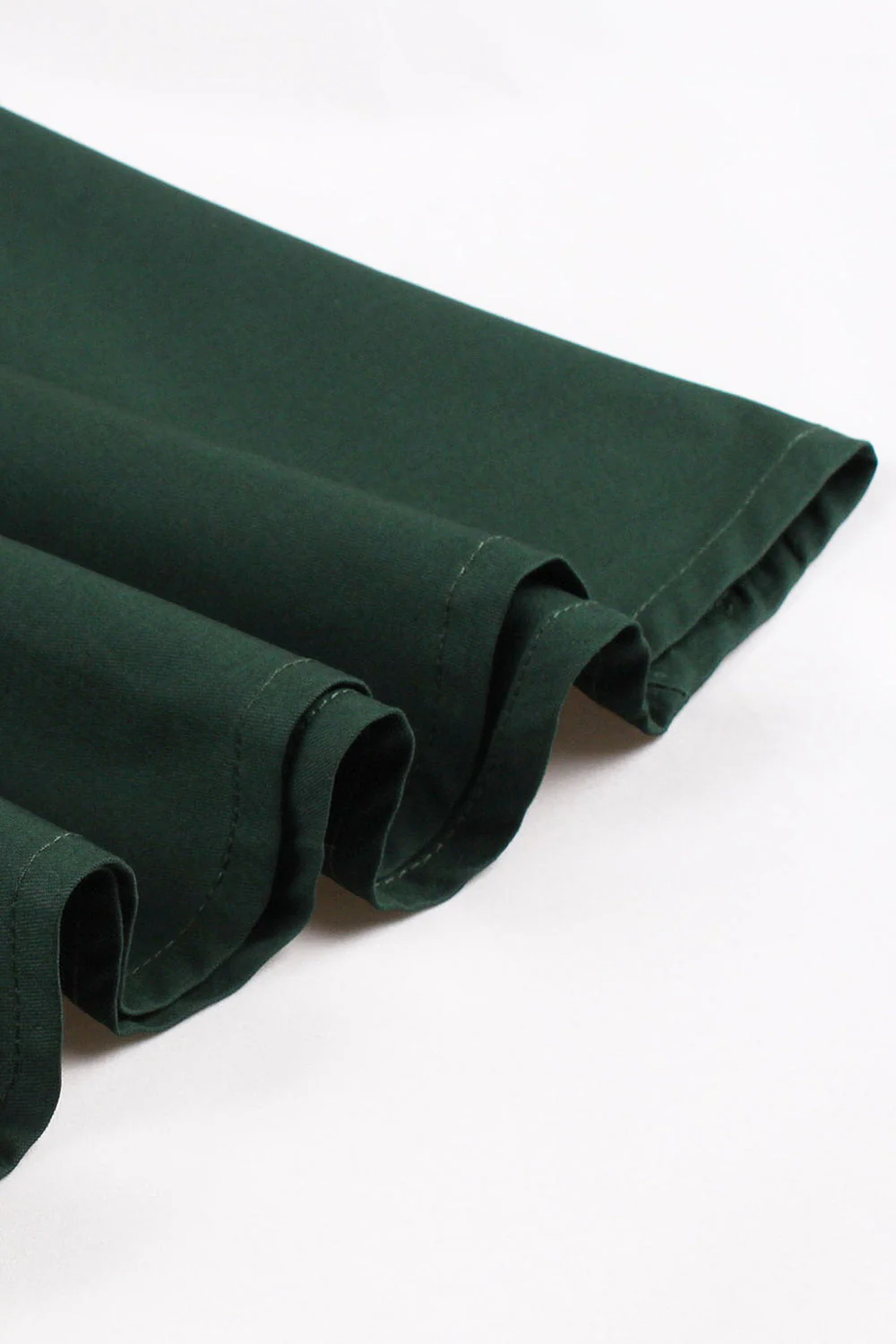 Dark Green Stand Collar Vintage 1950s Dress - Image 5