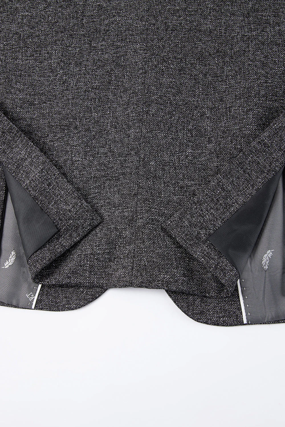 Dark Grey 3 Piece Peak Lapel Slim Fit Men's Wedding Suits - Image 8