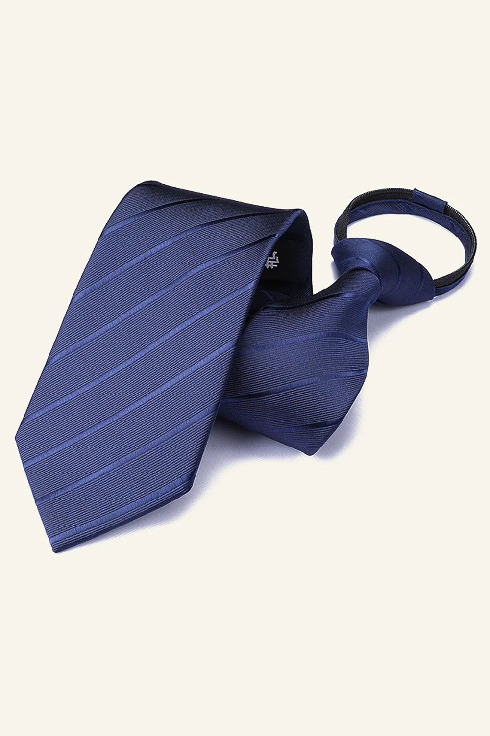 Dark Grey Striped Men's Tie For Party - Image 6