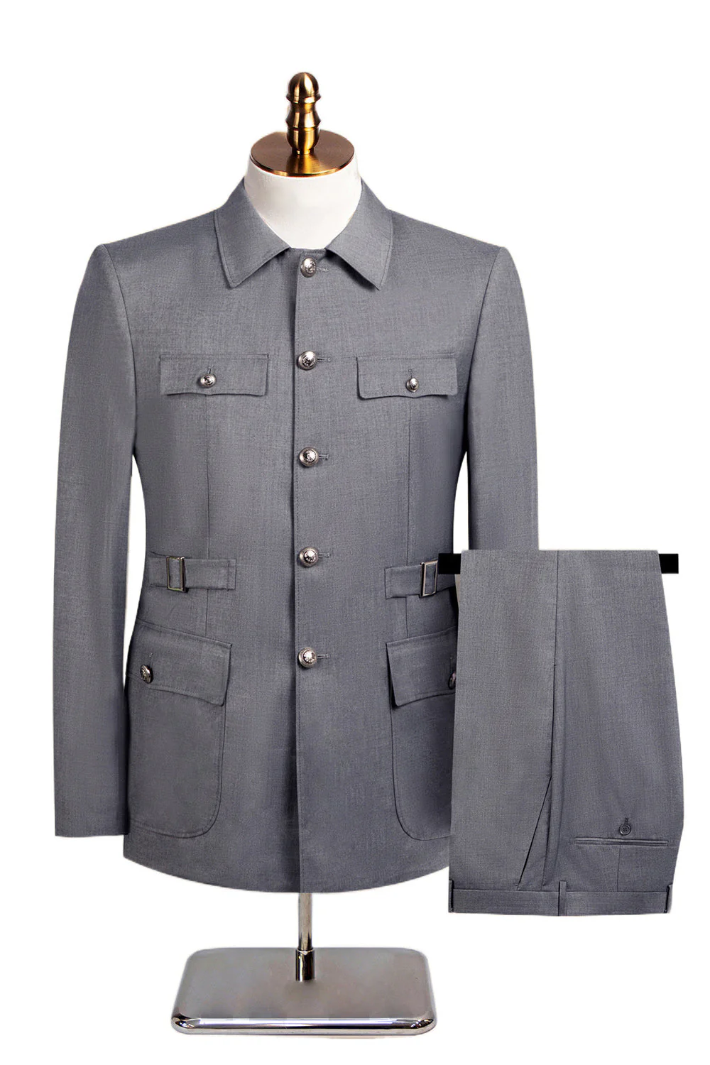 Dark Navy 2 Piece Single Breasted Men's Suits - Image 12