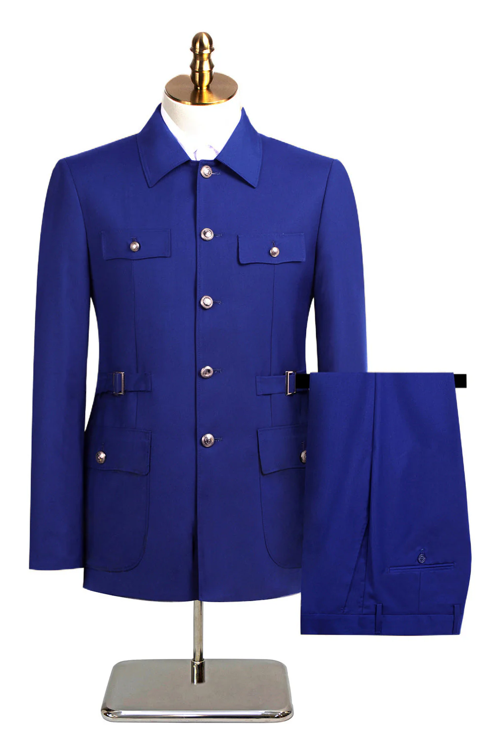 Dark Navy 2 Piece Single Breasted Men's Suits - Image 13