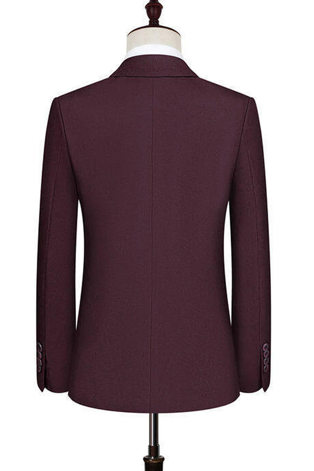 Dark Red Notched Lapel 2-piece Men Suits - Image 2
