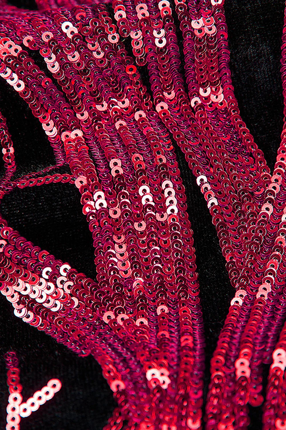 Dark Red Sequin Notched Lapel 2 Pieces Men's Prom Suits - Image 8