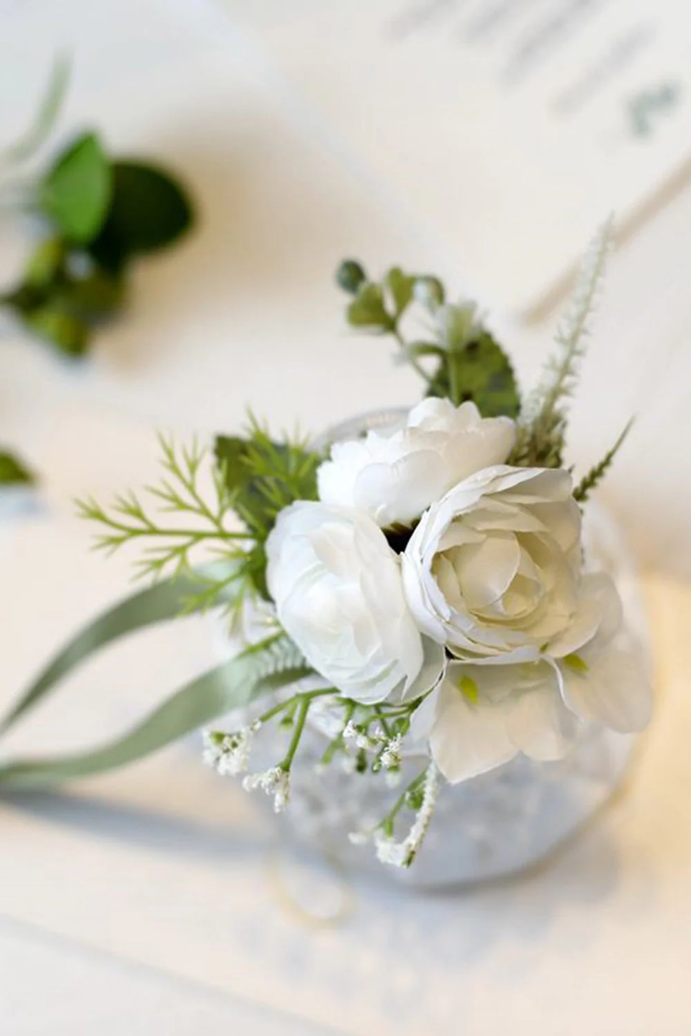 Elegant Blush Prom Wrist Corsage For Wedding Party - Image 3