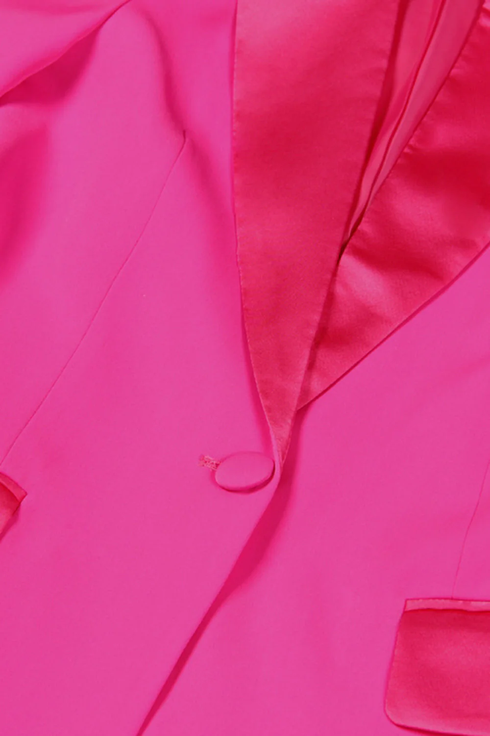 Fuchsia 2 Piece Peak Lapel Women Prom Suits with Feather - Image 3