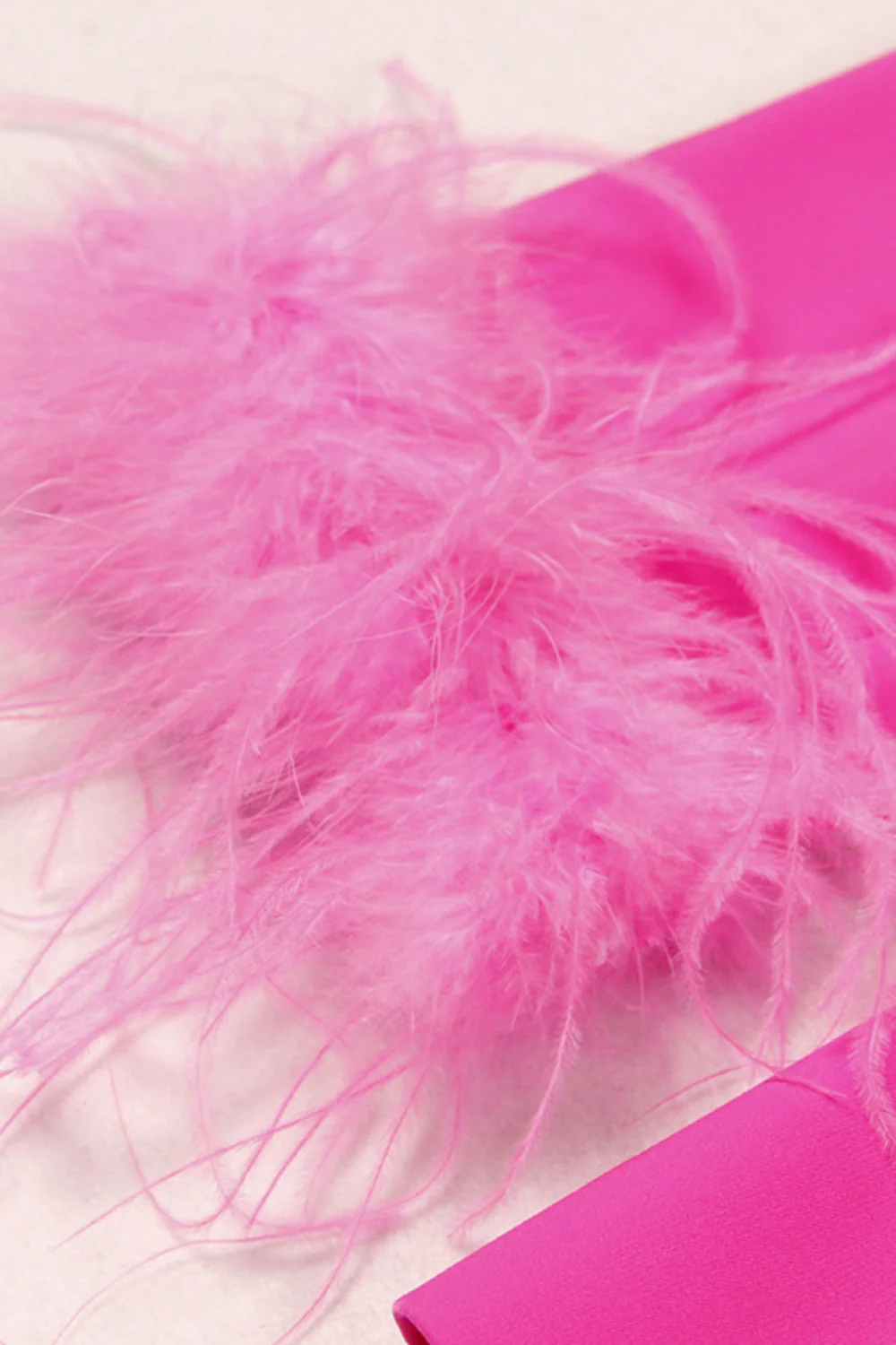 Fuchsia 2 Piece Peak Lapel Women Prom Suits with Feather - Image 6