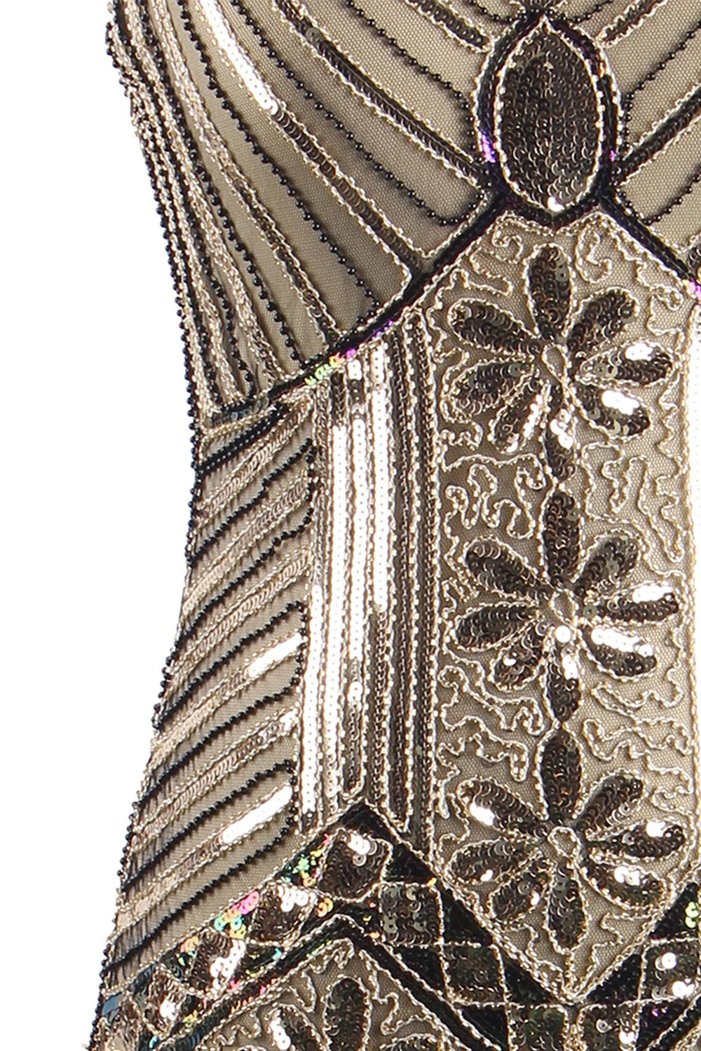 Glitter Fringe 1920s Flapper Dress - Image 5