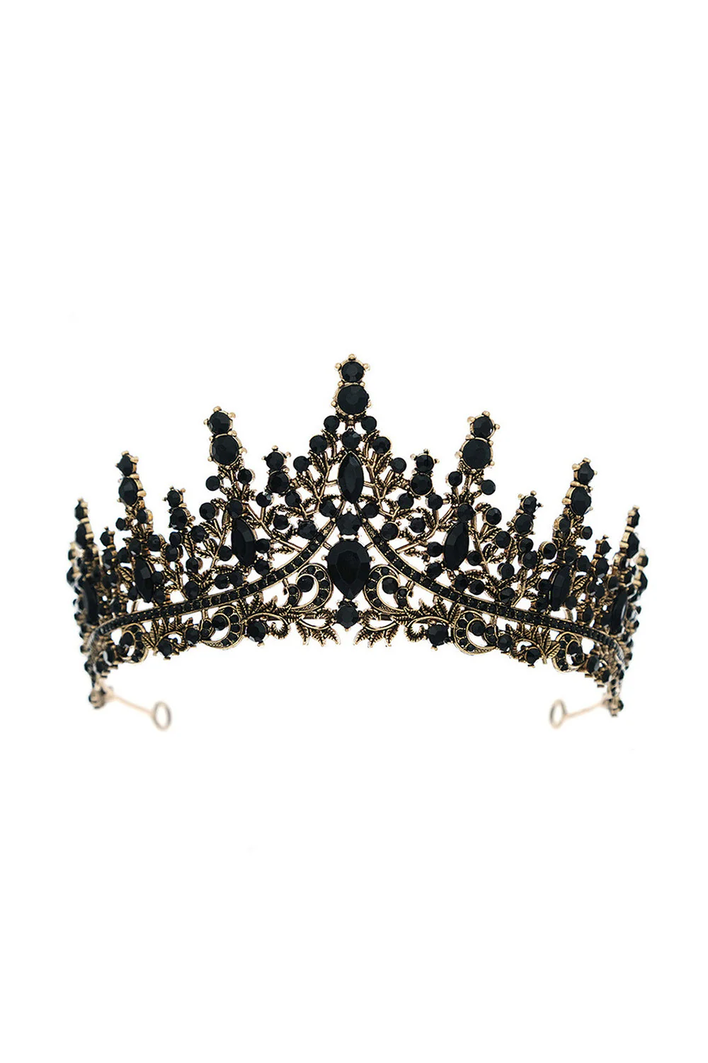 Silver White Crystal Prom Queen Pageant Crown Tiara with Rhinestones - Image 4