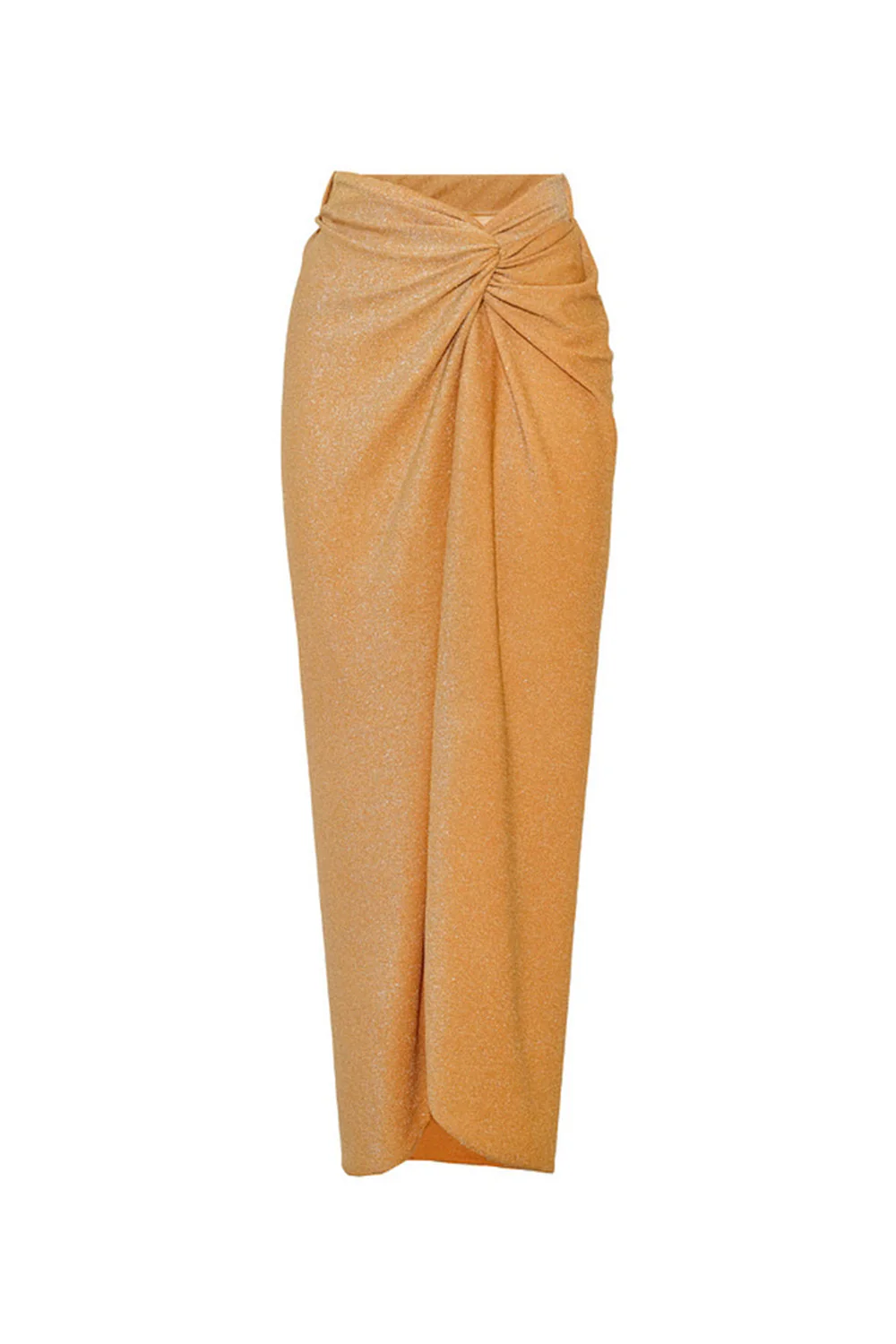 Golden 2 Piece Halter 3D Flower Swimsuit with Beach Dress - Image 4