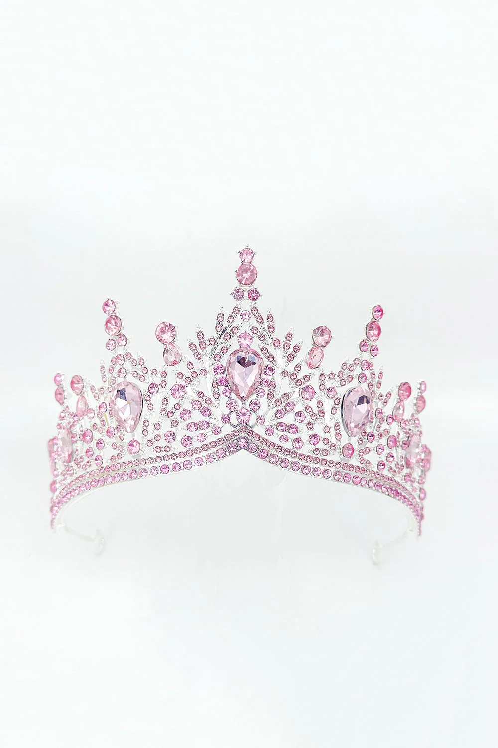 Golden and Royal Blue Crystal Prom Queen Pageant Crown Tiara - Image 7
