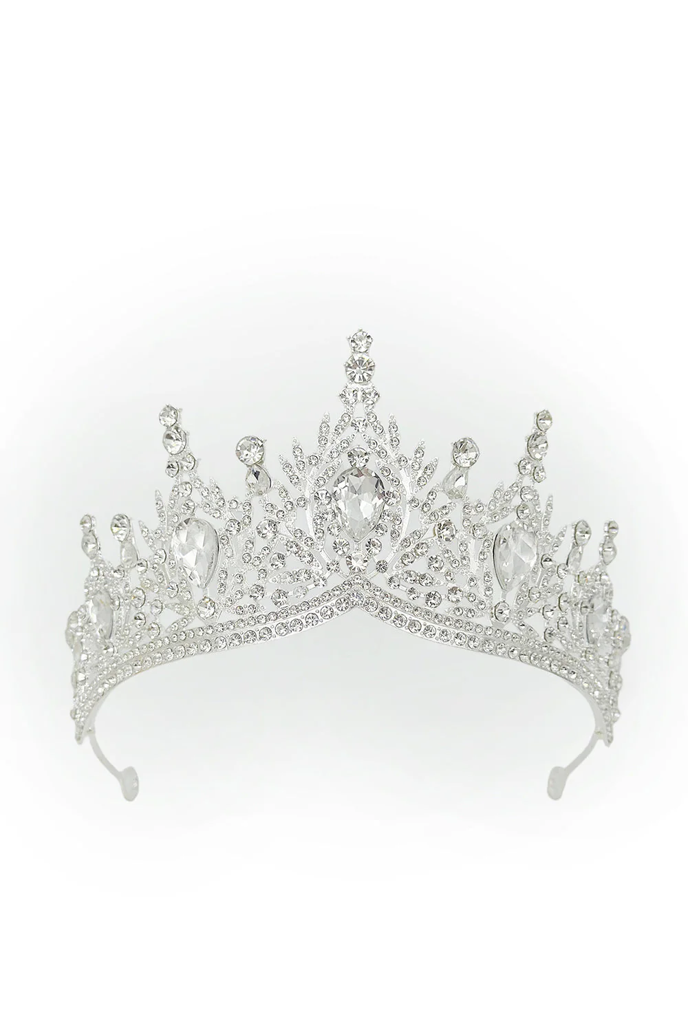 Golden and Royal Blue Crystal Prom Queen Pageant Crown Tiara - Image 8