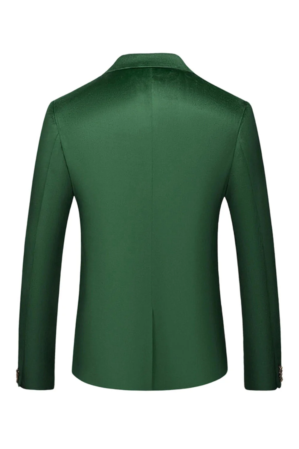 Green Peak Lapel Singel Breasted Men's Prom Blazer - Image 2