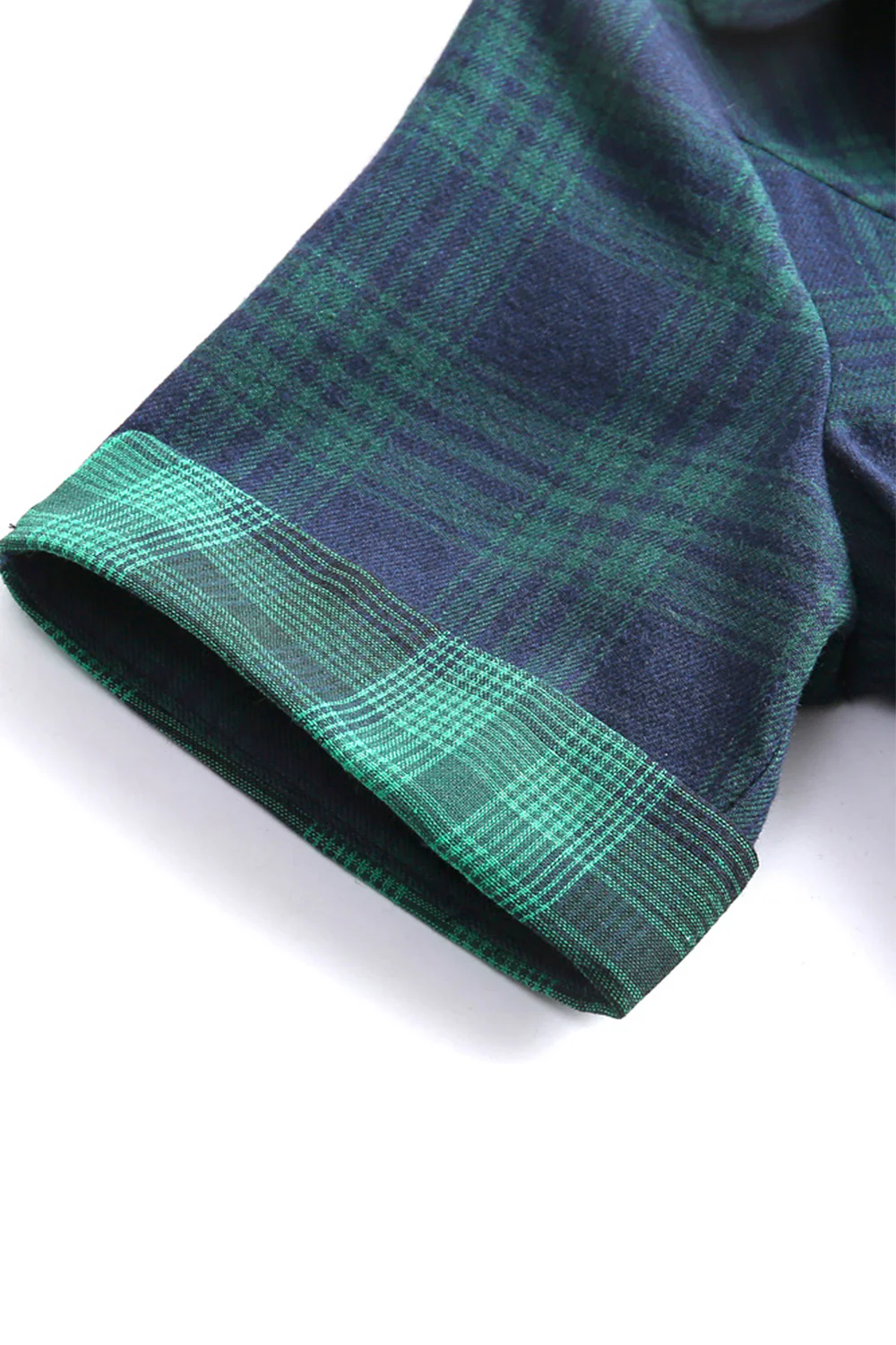 Green Plaid 1950s Tartan Dress - Image 3