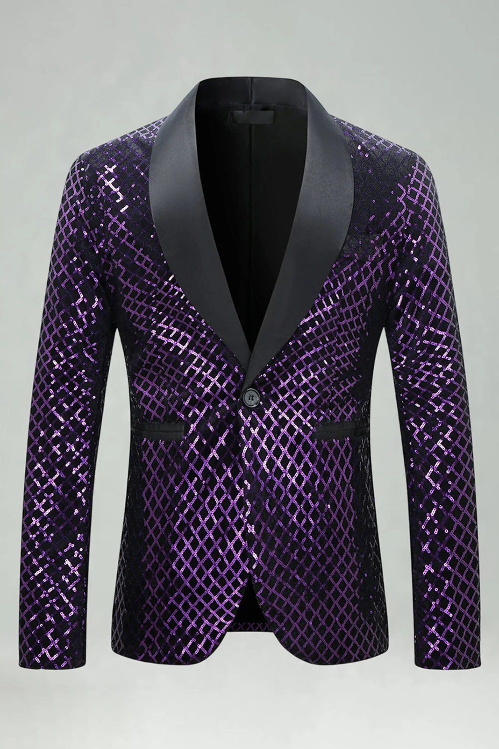 Green Sequin Shawl Lapel Men's Prom Blazer - Image 10