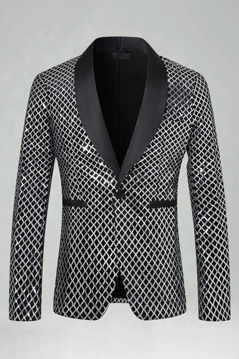 Green Sequin Shawl Lapel Men's Prom Blazer - Image 12