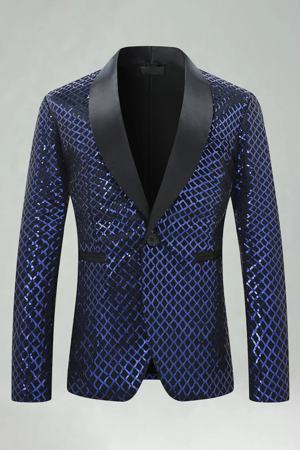 Green Sequin Shawl Lapel Men's Prom Blazer - Image 9