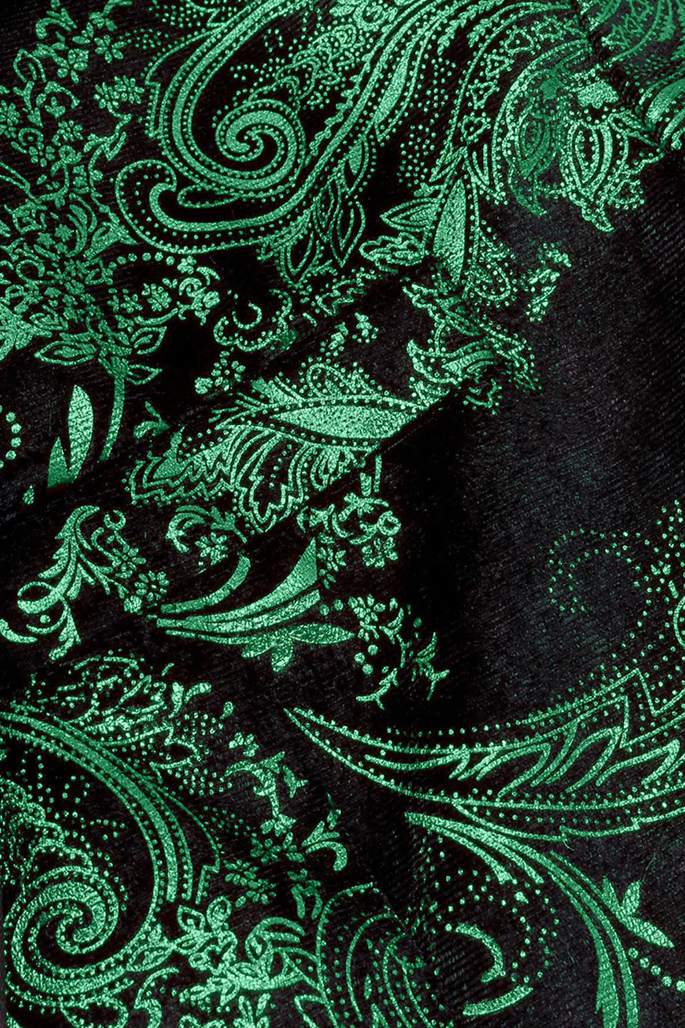 Green Shawl Lapel One Button Jacquard Men's Prom Blazer - Image 5