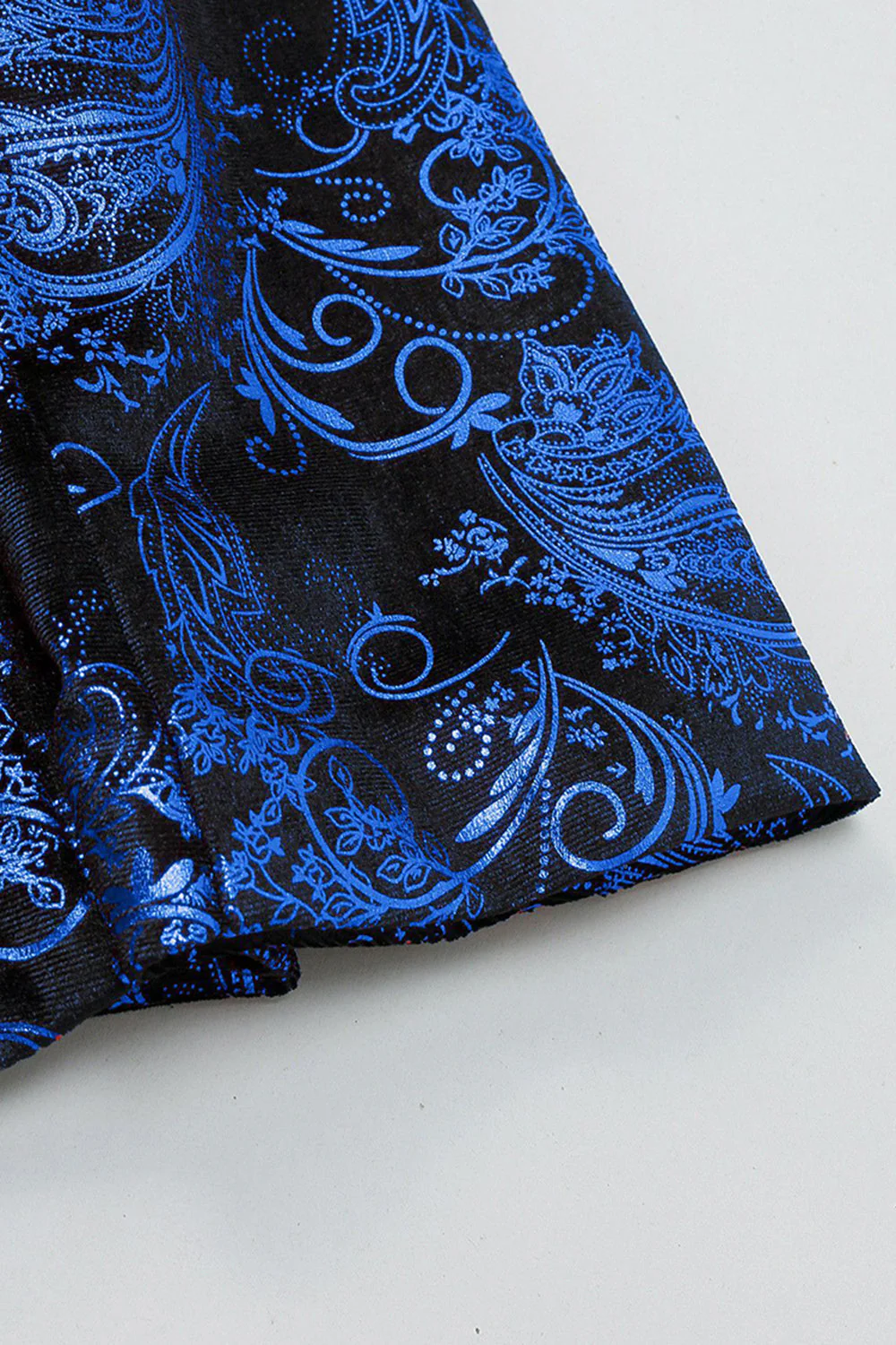 Green Shawl Lapel One Button Jacquard Men's Prom Blazer - Image 9