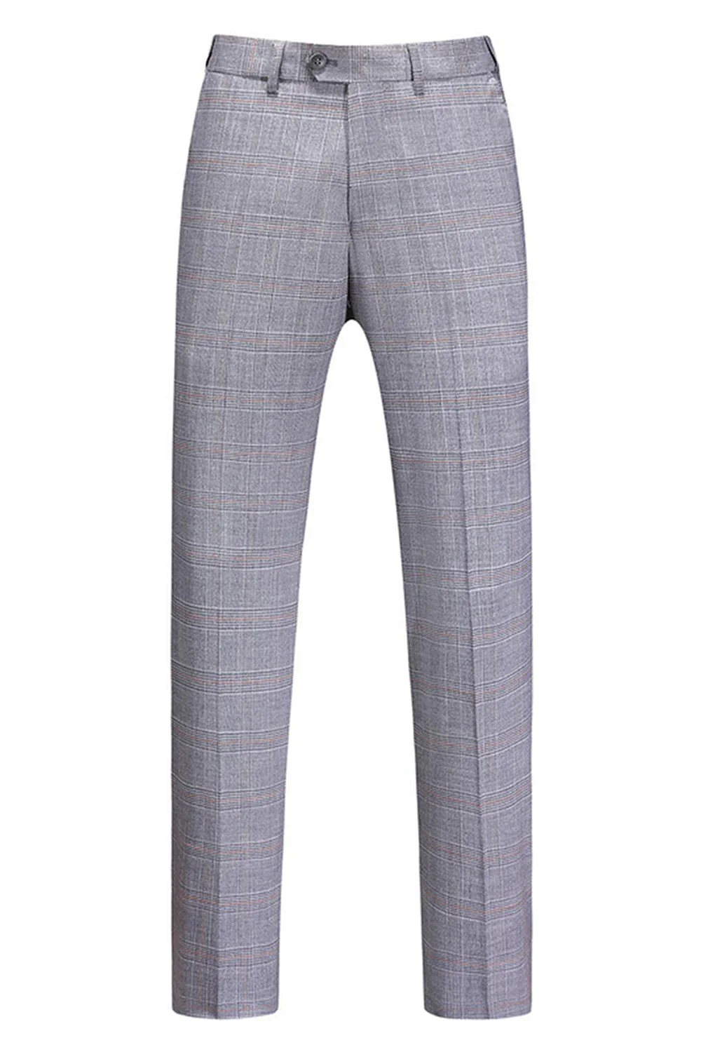 Grey 3 Piece Notched Lapel Single Breasted Men Suits - Image 4