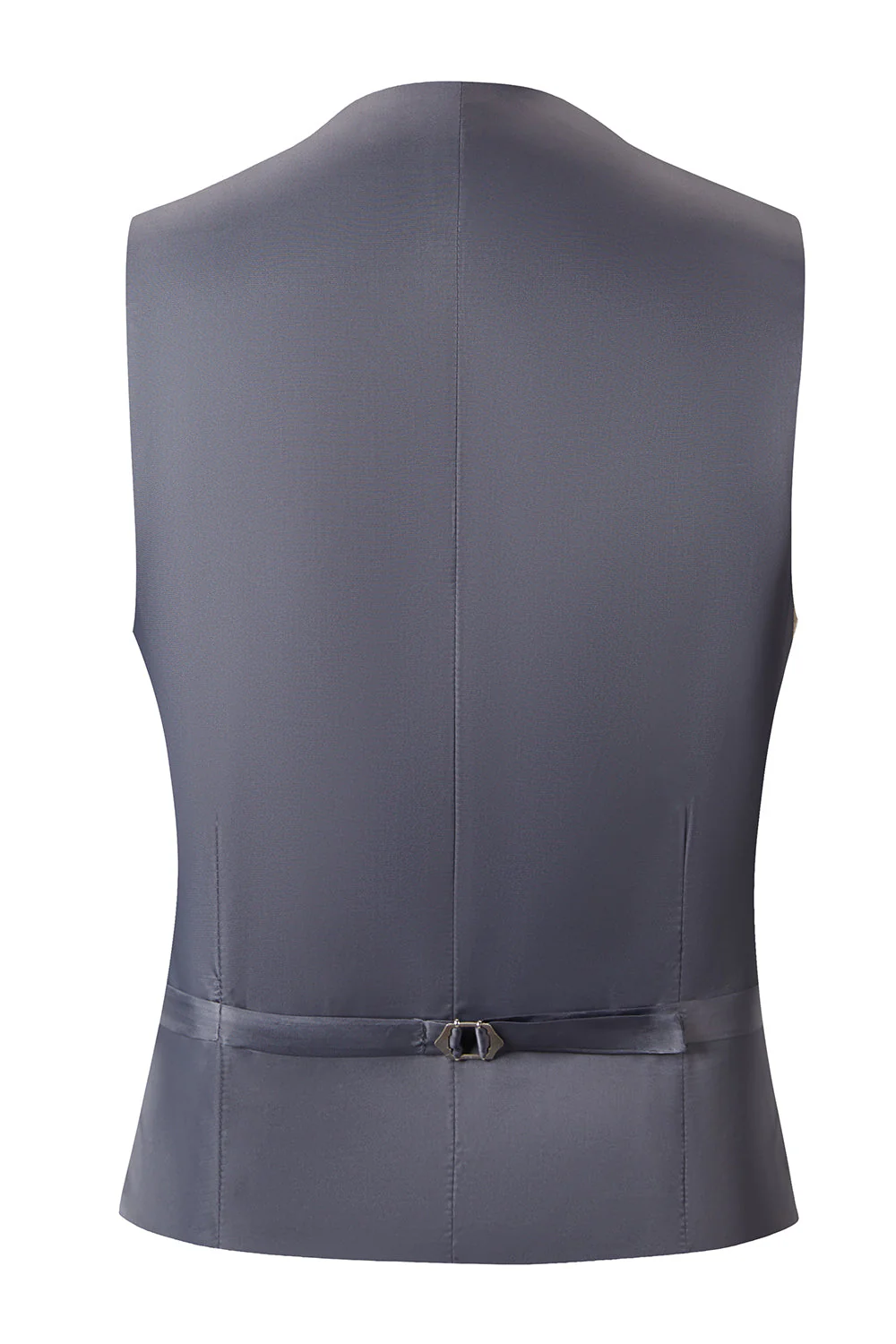 Grey 3 Pieces Peak Lapel Men's Suits - Image 5