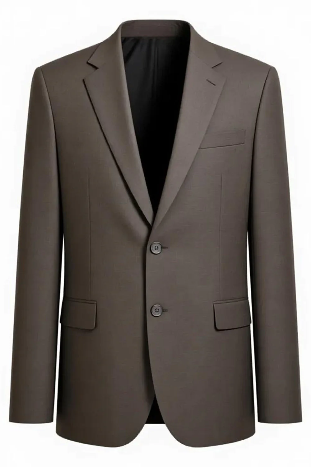 Grey Coffee 2 Piece Notched Lapel Men's Formal Suits - Image 4