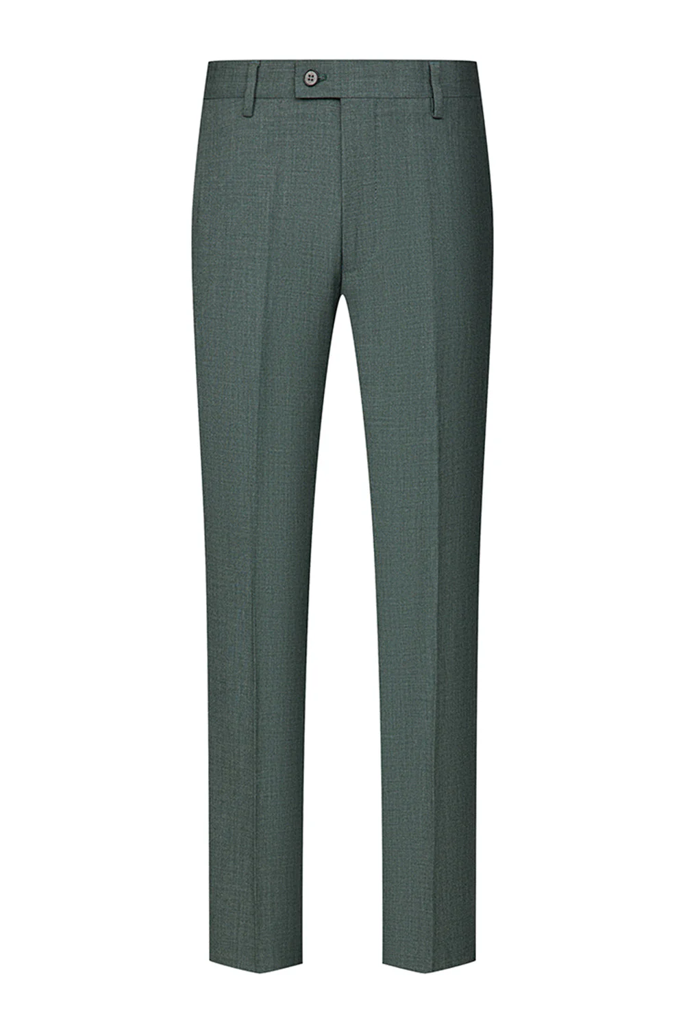 Grey Green 2 Piece Double Breasted Peak Lapel Men's Formal Suits - Image 4