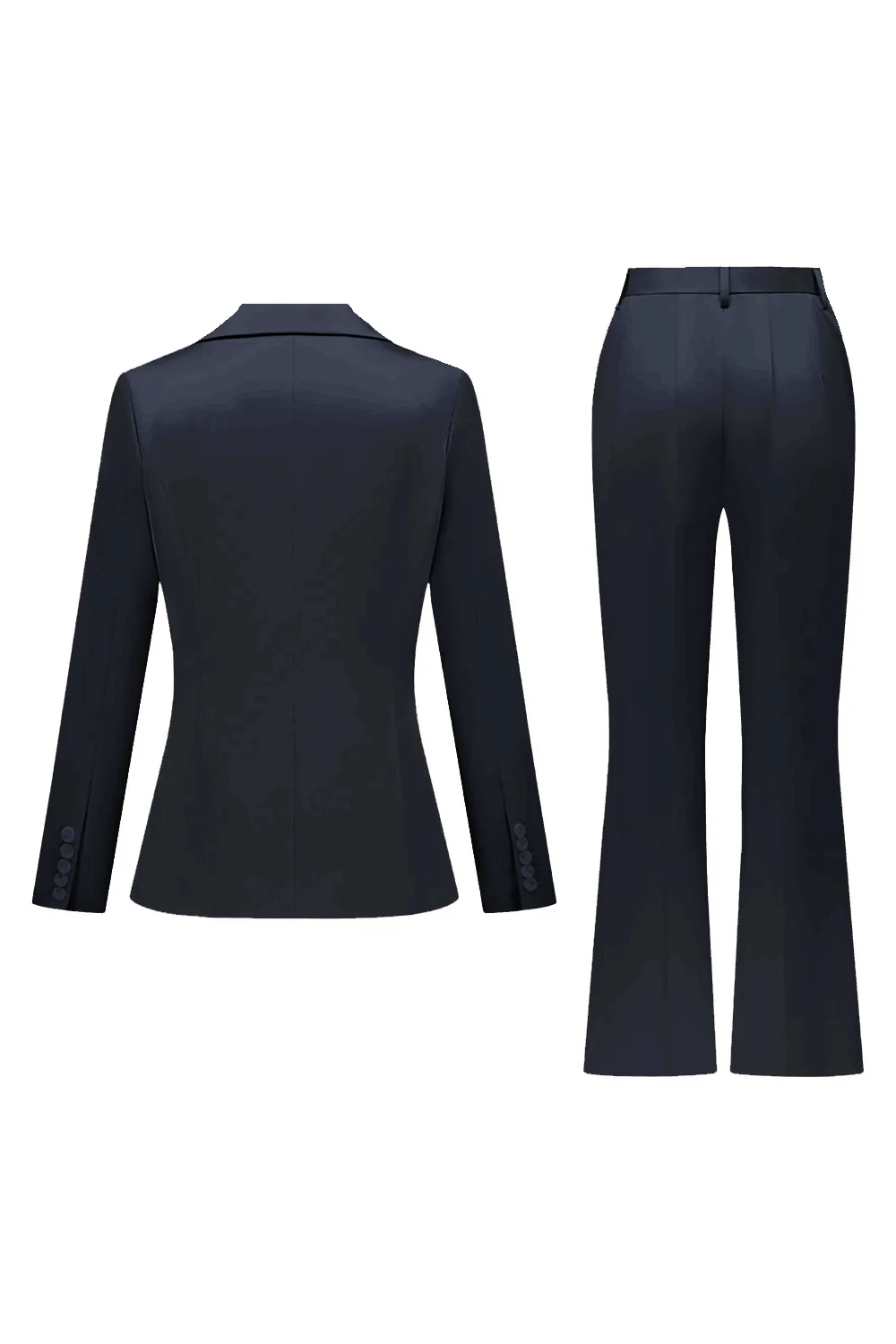 Grey Pink Peak Lapel Satin Slim Fit Women Suits - Image 28