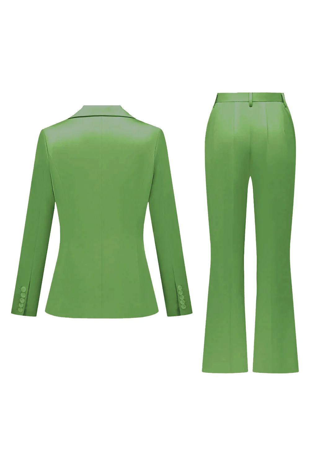 Grey Pink Peak Lapel Satin Slim Fit Women Suits - Image 32