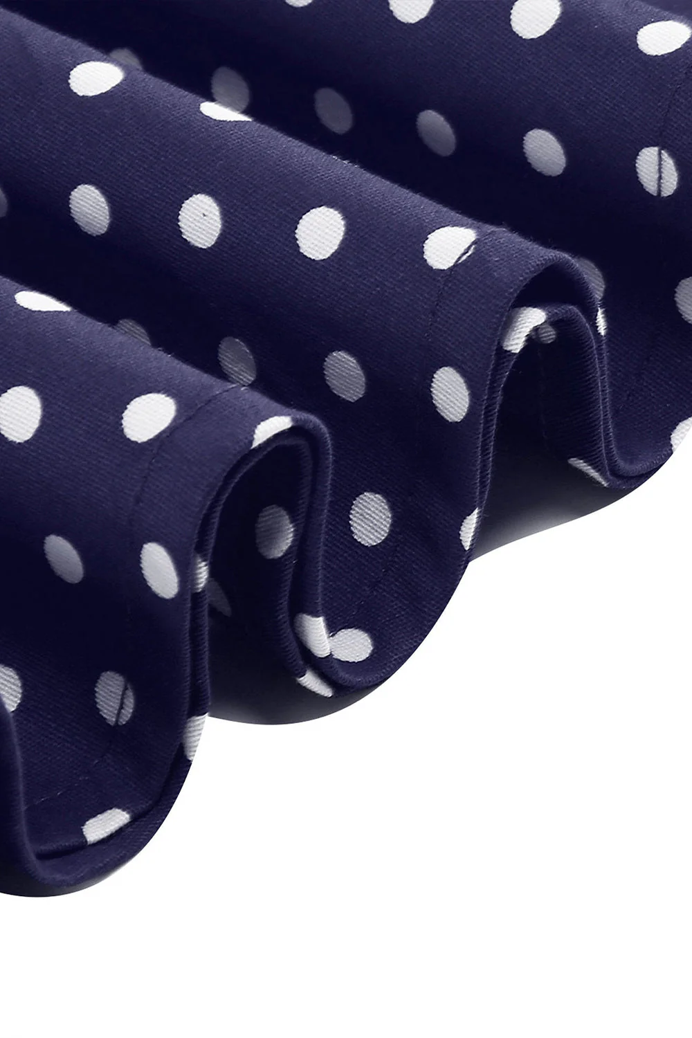 Halter Polka Dots Royal Blue A Line 1950s Dress - Image 8