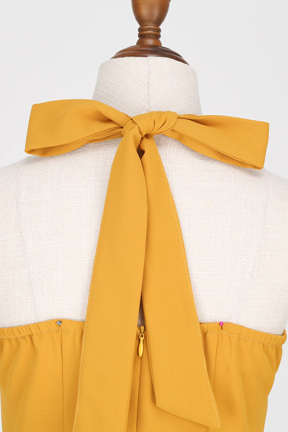 Hepburn Style Halter Neck Blue 1950s Dress - Image 11
