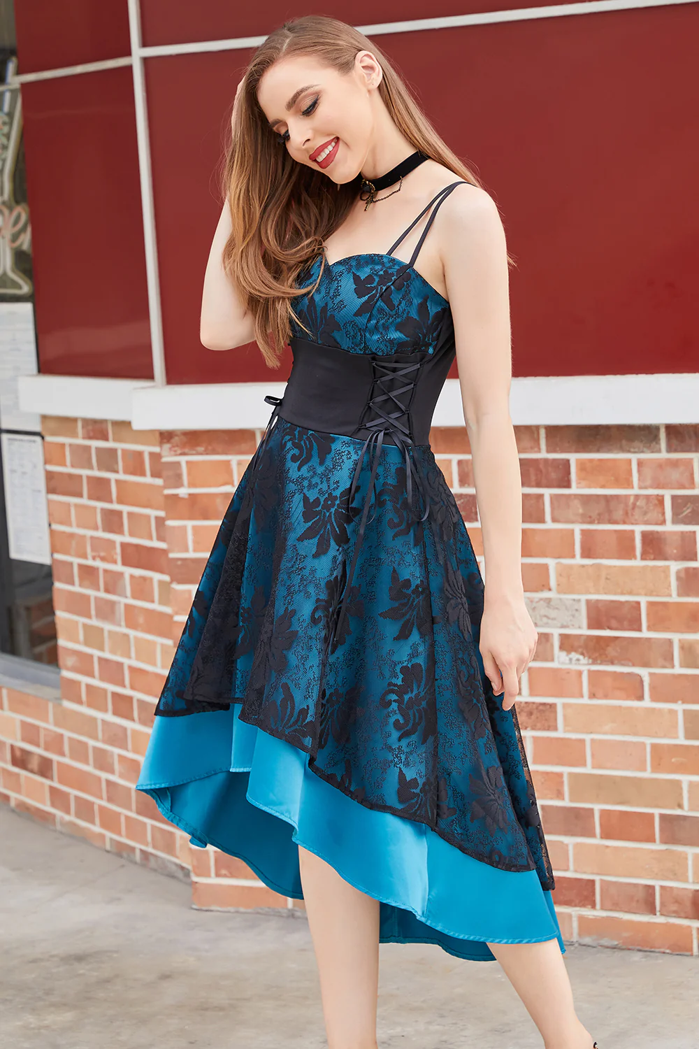 High-low Lace Vintage Dress - Image 6