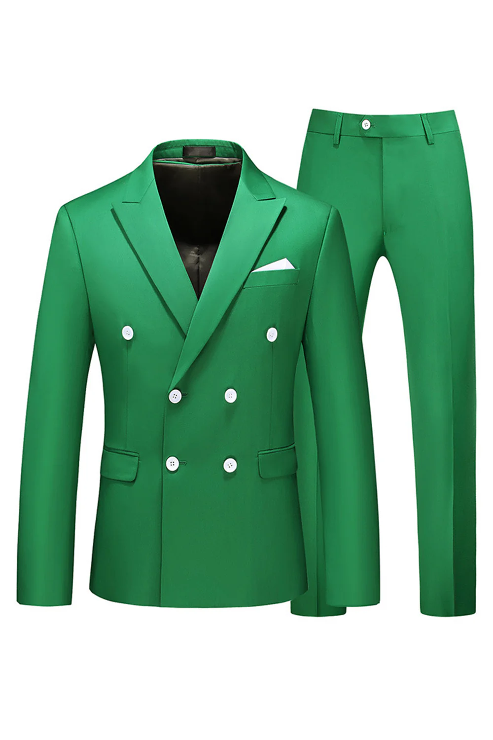 Hot Pink Double Breasted 2 Piece Prom Men Suits - Image 11