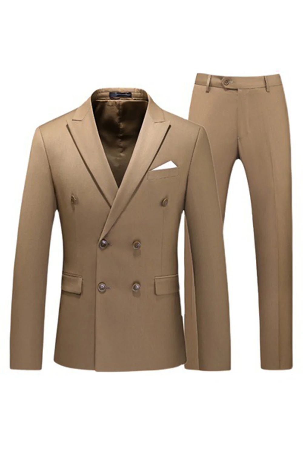 Hot Pink Double Breasted 2 Piece Prom Men Suits - Image 14