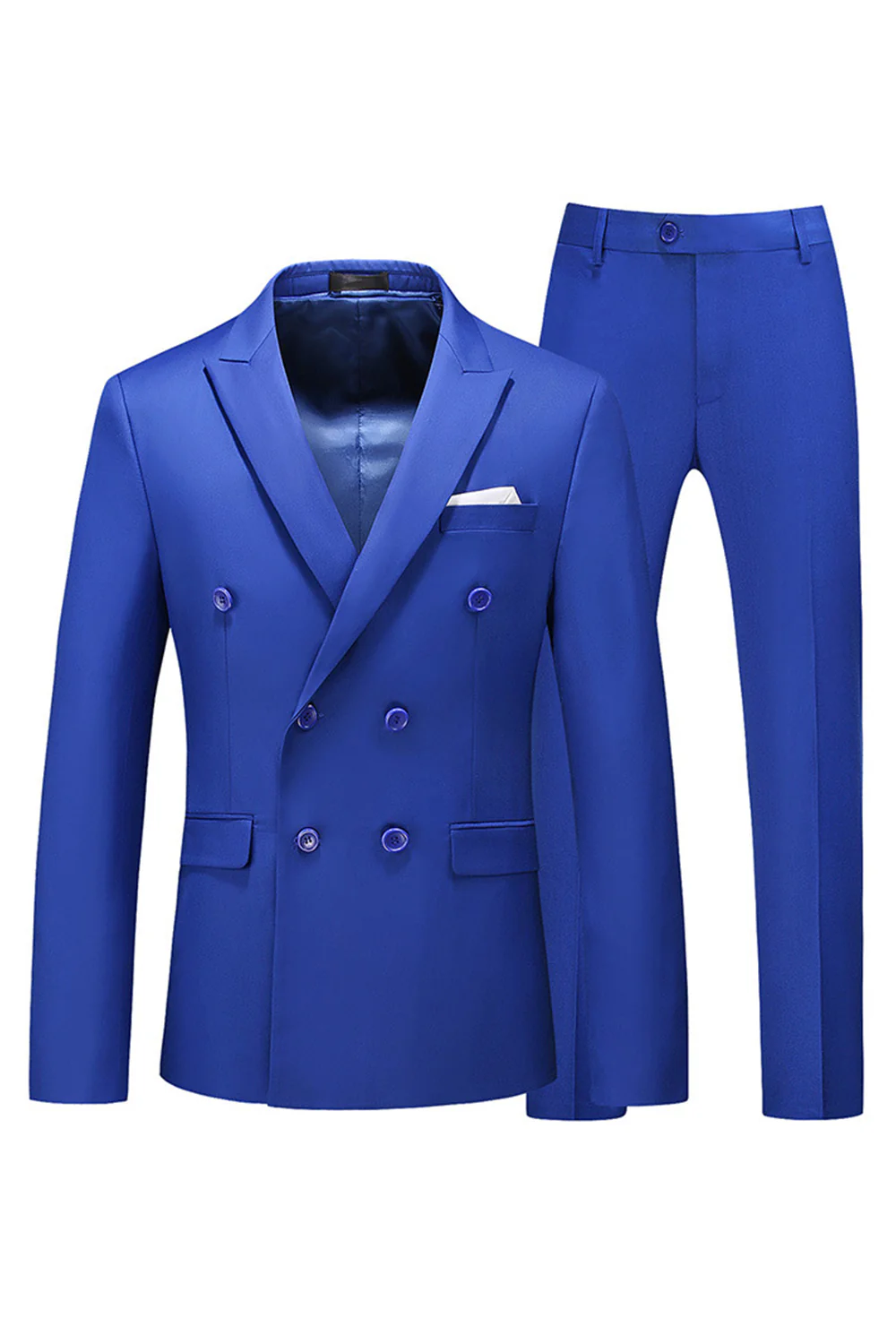 Hot Pink Double Breasted 2 Piece Prom Men Suits - Image 19
