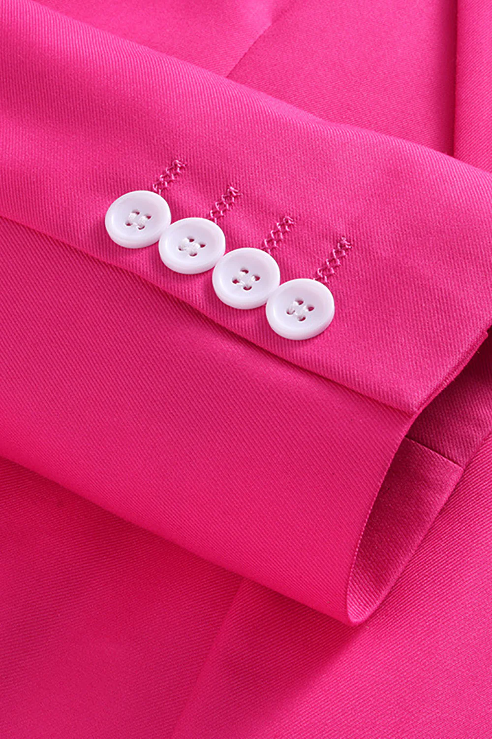 Hot Pink Double Breasted 2 Piece Prom Men Suits - Image 3