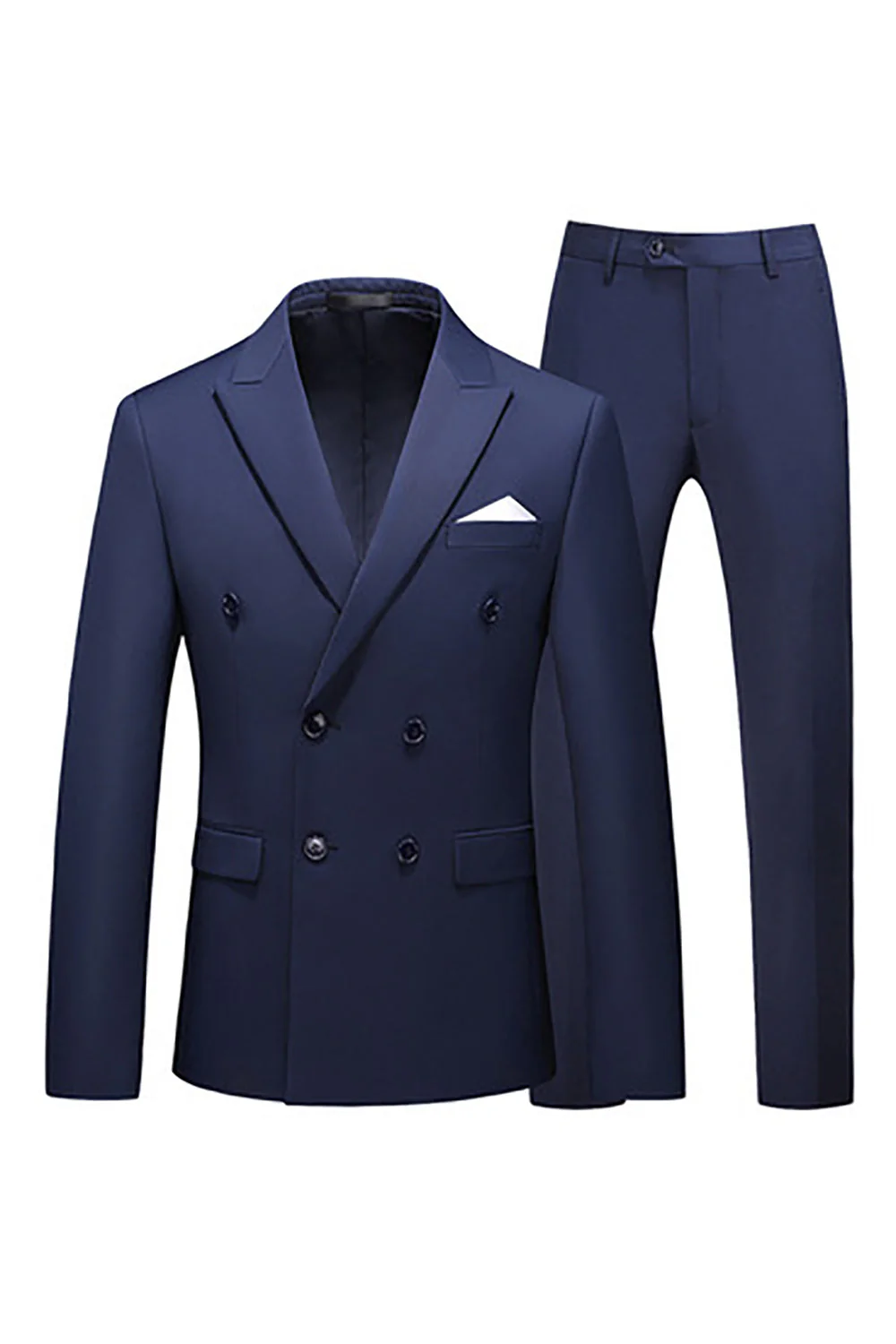 Hot Pink Double Breasted 2 Piece Prom Men Suits - Image 8