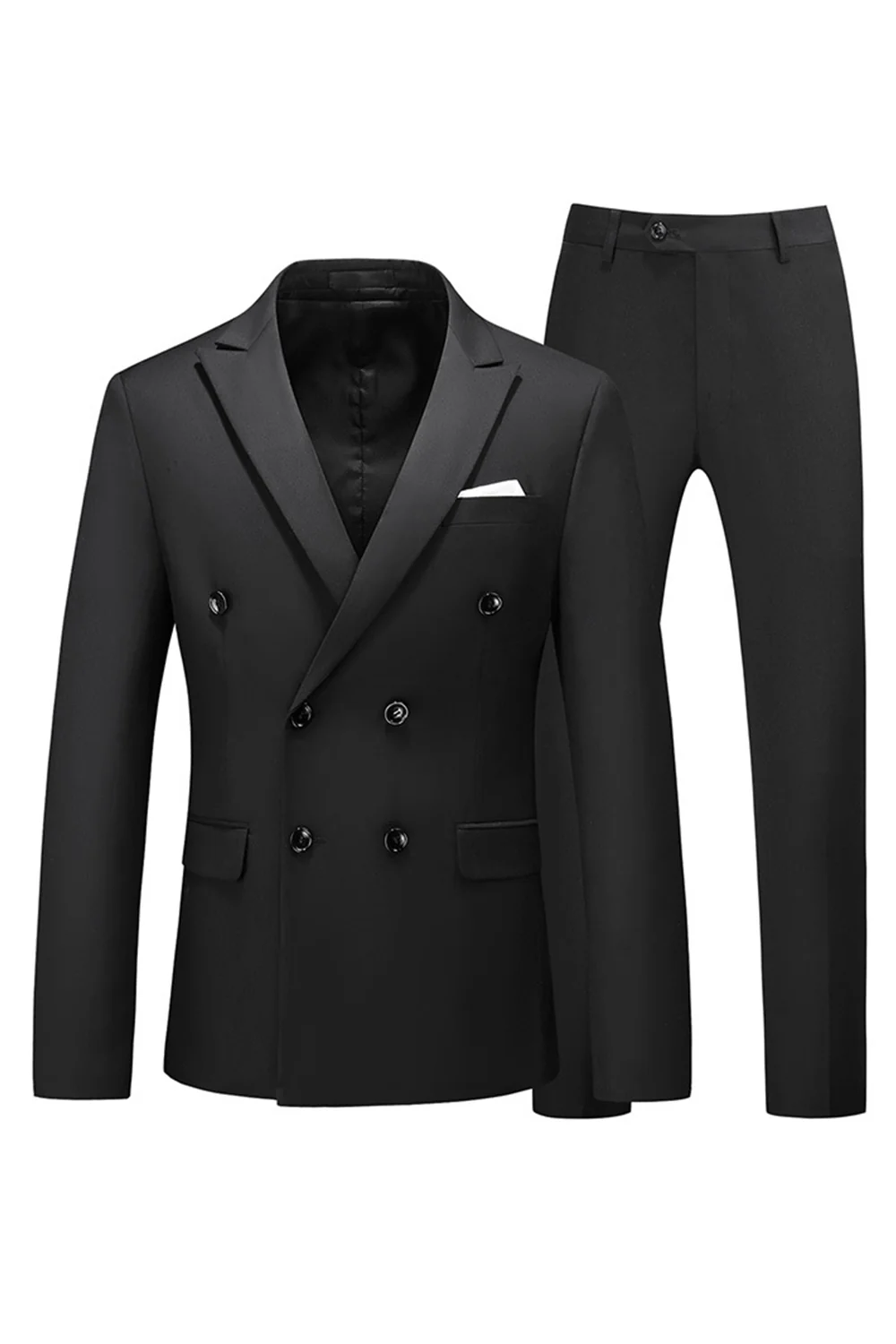 Hot Pink Double Breasted 2 Piece Prom Men Suits - Image 9