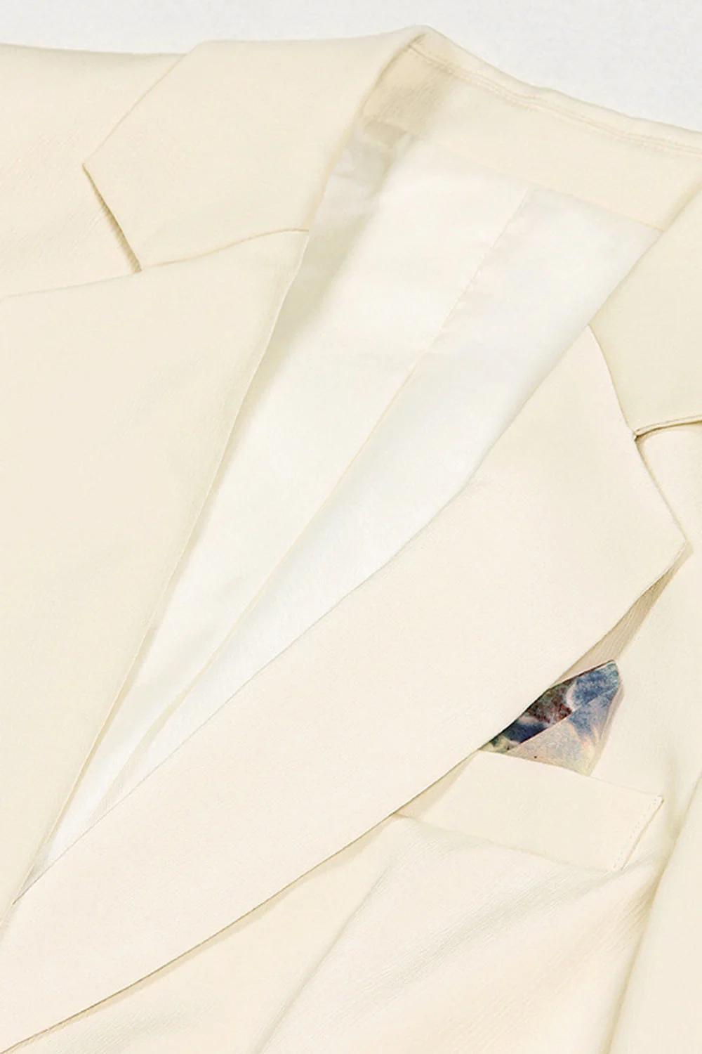 Ivory 2-Piece Notched Lapel Women Suits with Belt - Image 4