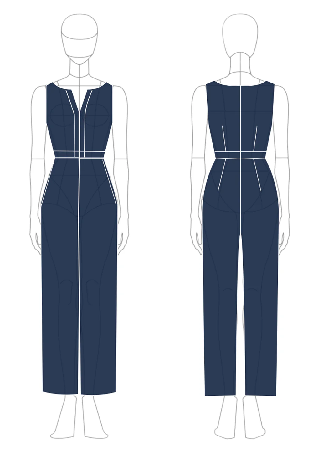 Jumpsuit Navy Appliques Chiffon Long Sleeves Square Neck Mother of the Bride Sets - Image 4