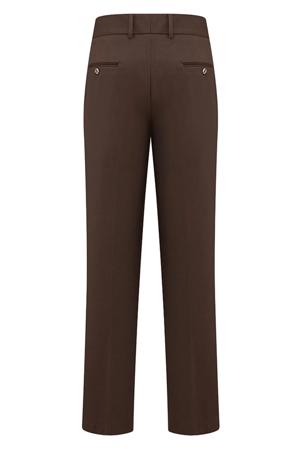 Khaki Coffee Peak Lapel Single Breasted Men's 3 Piece Suits - Image 7
