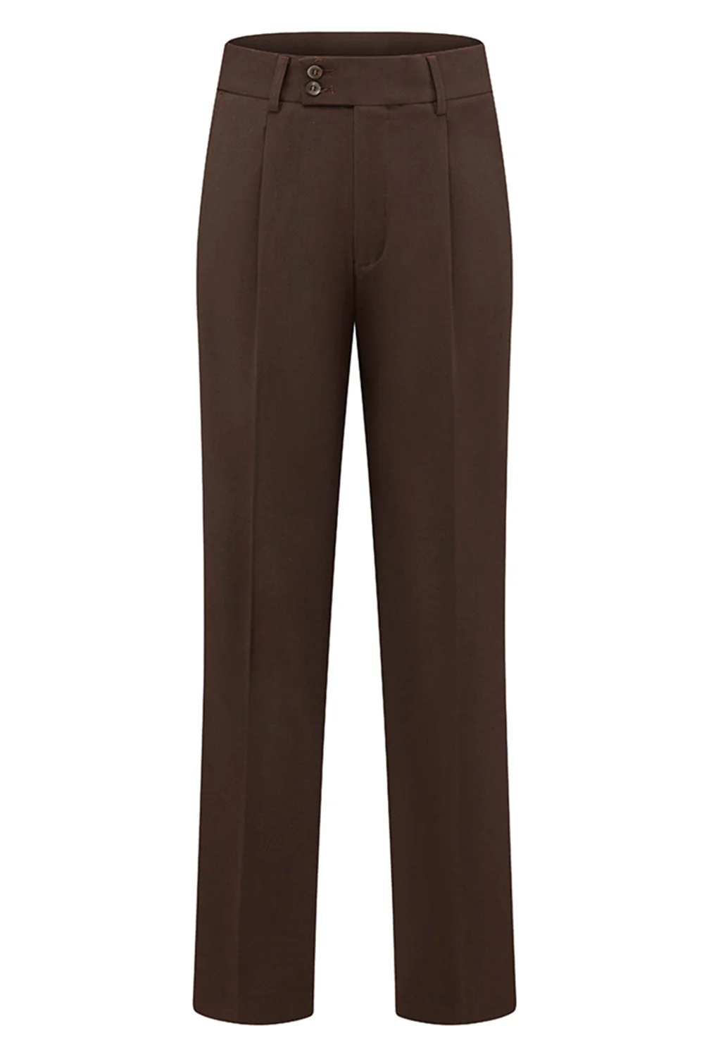 Khaki Coffee Peak Lapel Single Breasted Men's 3 Piece Suits - Image 8