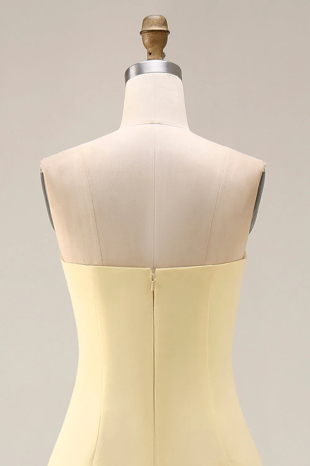 Lemon Sorbet A Line Chiffon Convertible Long Bridesmaid Dress with Slit - Image 13