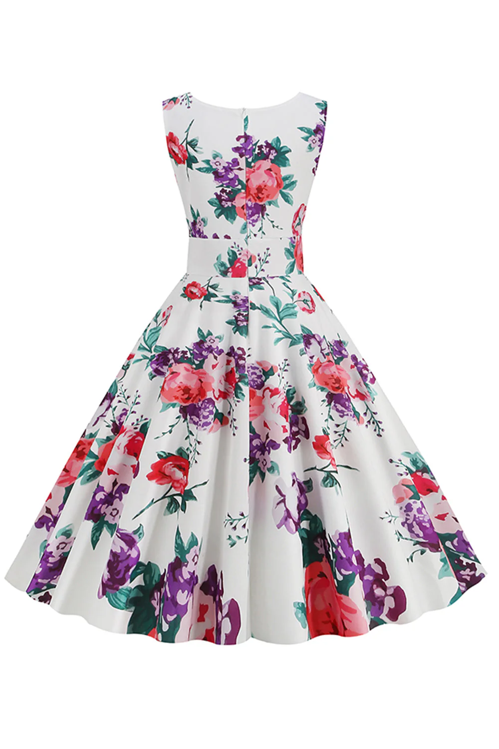 Light Blue V Neck 1950s Vintage Dress - Image 6