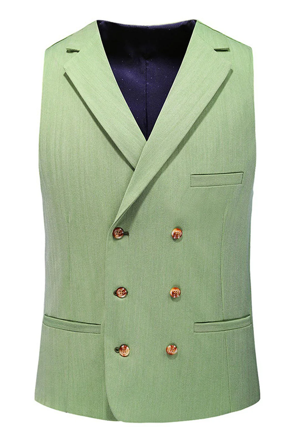 Light Green Notched Lapel 3 Pieces Men's Formal Suits - Image 3