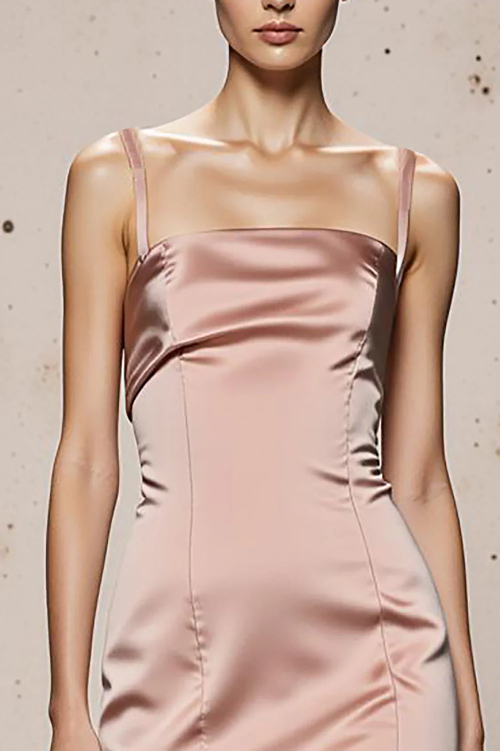 Light Pink Mermaid Long Evening Dress with Slit - Image 3