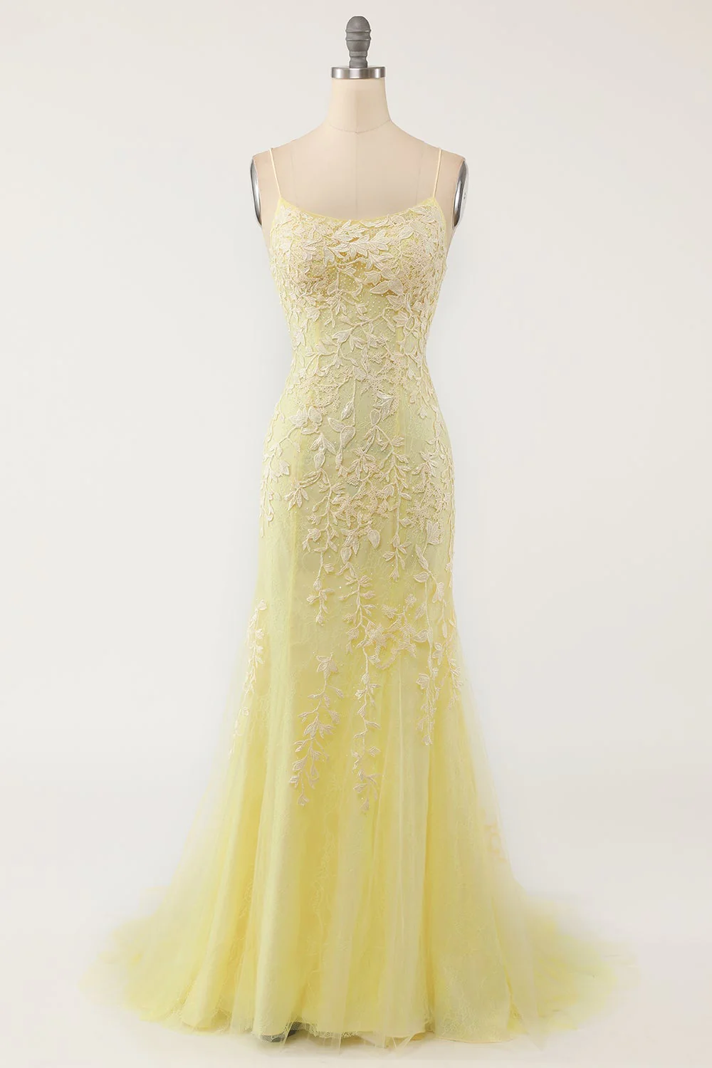 Light Purple Mermaid Long Prom Dress with Appliques - Image 12