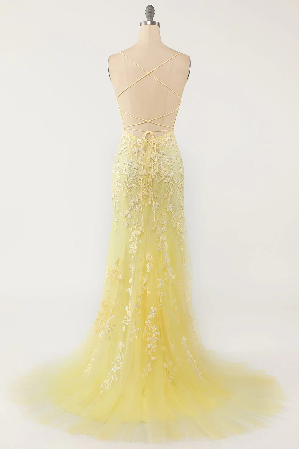 Light Purple Mermaid Long Prom Dress with Appliques - Image 13